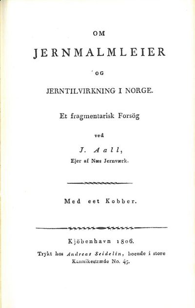 Om Jernmalmleier og Jerntilvirkning i Norge. Et…