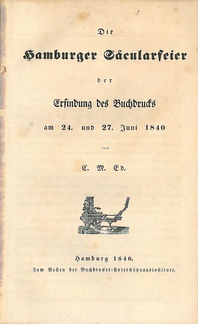 Die Hamburger Säcularfeier der Erfindung des…