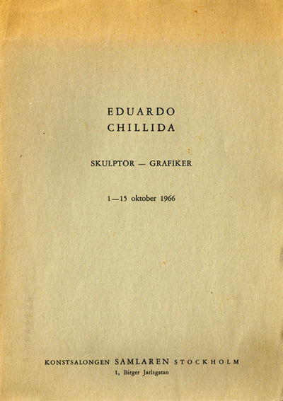 Eduardo Chillida. Skulptör - Grafiker. 1-15…