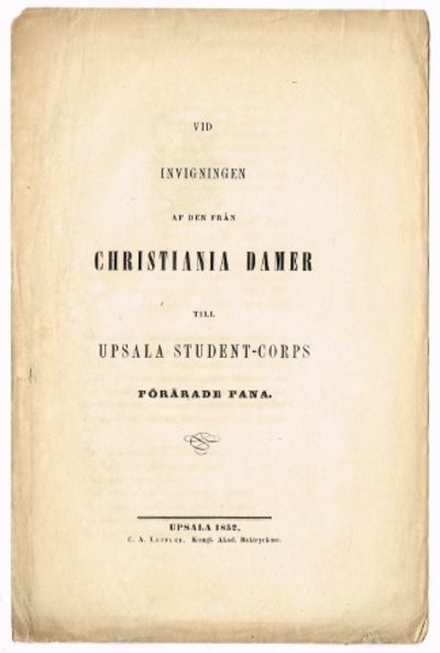 Vid invigningen af den från Christiania Damer…