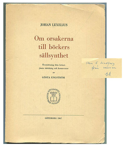 Om orsakerna till böckers sällsynthet. Akademisk…
