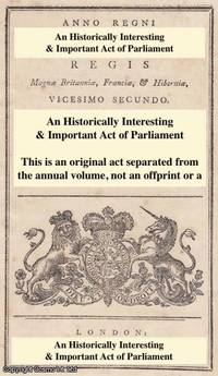 1809. An Act to amend so much of an Act...certain Stamp Duties, as relates to the Limitation according to which the Discount on Newspapers is regulated by King George III - First Edition - 1809 - from Cosmo Books (SKU: 141893)