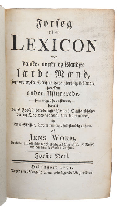 Forsøg til et lexicon over danske, norske og islandske mænd, som ved trykte skrifter have giort sig bekiendte, saavelsom andre ustuderede, som noget have skrevet, hvorudi deres fødsel, betydeligste levnets omstændigheder og død ved aarstal kortelig er... (photo 2)