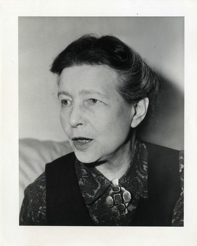 (Feminism) SIMONE DE BEAUVOIR [ca. 1960] Portrait