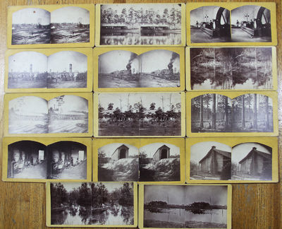 Group of 14 Stereo views of the Long-Abandoned Towns of Ellaville, New Troy and Columbus, Florida, in the Suwanee River Valley, circa 1870
