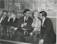 cover of Original photograph of Marilyn Monroe, Arthur Miller, Simone Signoret, Yves Montand, and Frankie Vaughan at the Beverly Hills Hotel, circa 1960