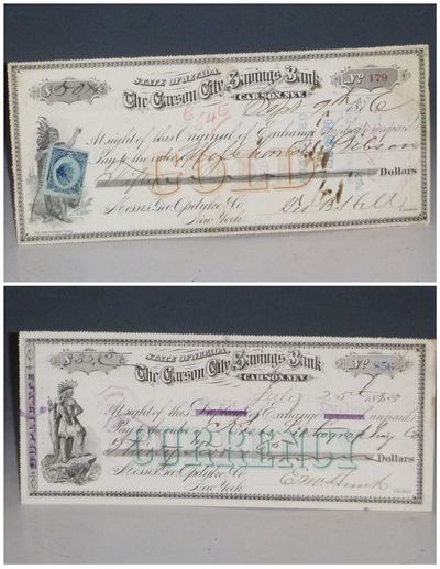 (Nevada) Carson City Savings Bank, 1876 and 1883