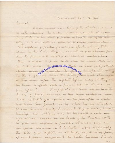 Ohio And Pennsylvania Politicians Reflect On The State Of Pennsylvania Politics Just After The 1840 Election Of William Henry Harrison To The Presidency