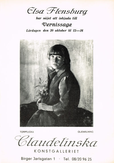 Elsa Flensburg har äran inbjuda till vernissage…