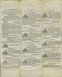 Printed letter sheet sent in 1834 with maritime advertising