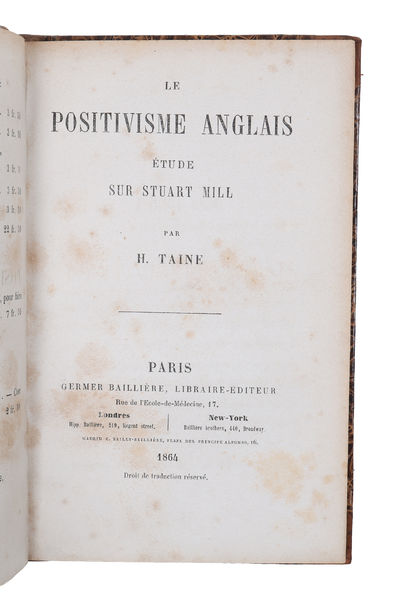 Le Positivisme anglais: étude sur Stuart Mill. (photo 2)