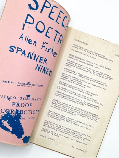SPANNER NINETEEN: Speech Poetry / SPANNER 20