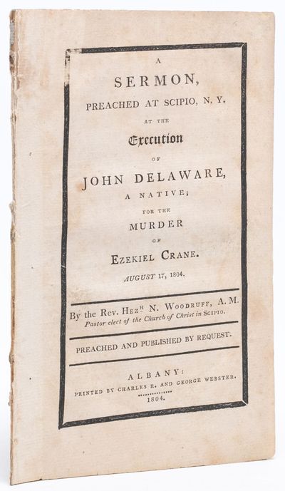 Albany: Charles R. and George Webster, 1804. First edition. Very Good +. Printed paper self wrappers...