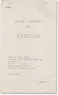 image of Rebecca (Original post-production screenplay for the 1957 re-release of the 1940 film)