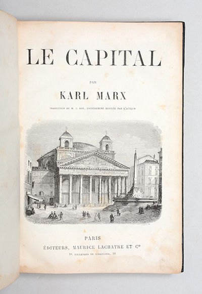 Le Capital. by MARX, Karl | [1872-75] | Paris: Éditeurs, Maurice