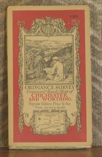 ORDNANCE SURVEY CONTOURED ROAD MAP OF CHICHESTER AND WORTHING Popular edition  Scale 1 inch to 1...