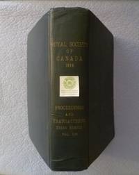 cover of Proceedings and Transactions of the Royal Society of Canada Third Series Volume XIII Meeting of May 1919
