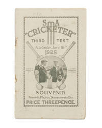 SA 'Cricketer'. Third Test. Adelaide Jan 16th 1925. Souvenir. Records, Photos, Score Sheets Etc....