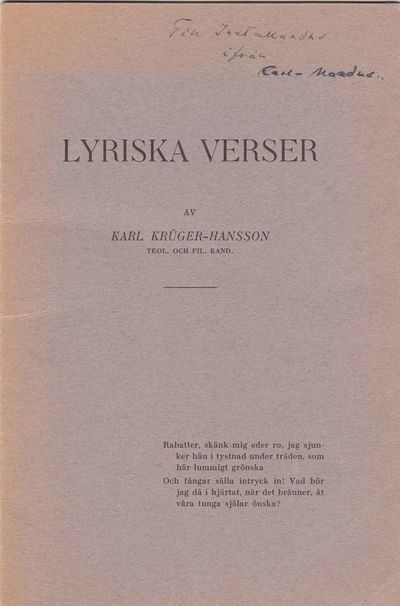 Lyriska verser.