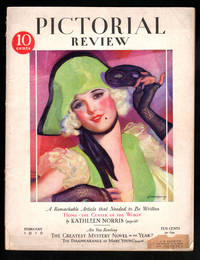 image of Pictorial Review - February, 1929. McLelland Barclay Cover; Art Deco, Flapper, Vintage Romance Fiction; "Why Not A Woman in the Cabinet?" Editorial; Kathleen Norris; Mary Roberts Rinehart; Margaret Prescott Montague et al. Vintage Paper Doll Page.