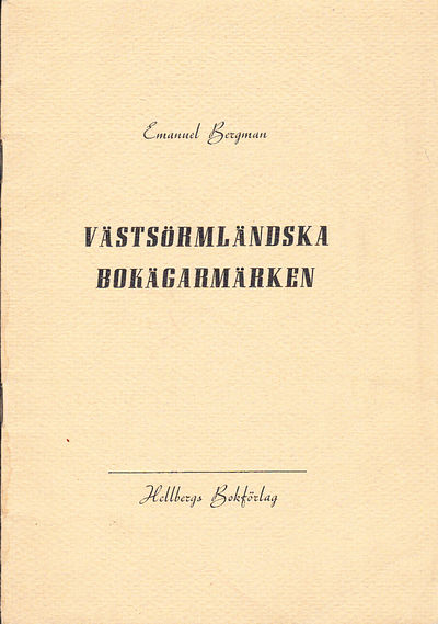 Västsörmländska bokägarmärken.