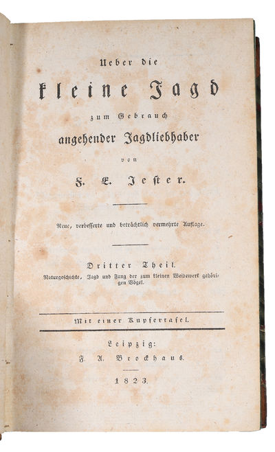 Ueber die kleine Jagd zum Gebrauch angehender Jagdliebhaber. 4 parts. (photo 4)