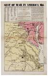 RARE EARLY CIVIL WAR SEPARATELY ISSUED BROADSIDE <br> MAP OF VIRGINIA & MARYLAND <br> Seat of War in America, 6d. [London]: Bacon & Co., [1861].