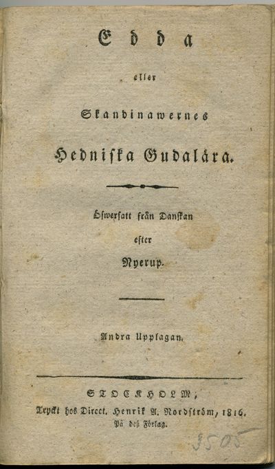Edda eller skandinawernes hedniska gudalära.…