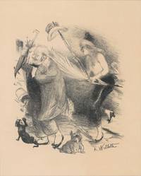 image of Paris Cabaret Scene. Lithograph