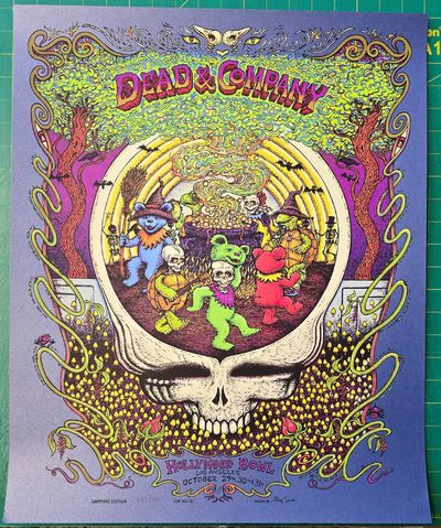 Dead and Company - 2021 - Tour Poster - Los Angeles, CA. Oct 29, 30, 31, 2021 Hollywood Bowl Sapphire Variant