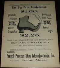 image of Original 1890 Full Page Illustrated Ad for French Process Shoe Manufacturing Co