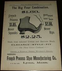 French Process Shoe Manufacturing Co. Original 1890 Full Page Illustrated Ad