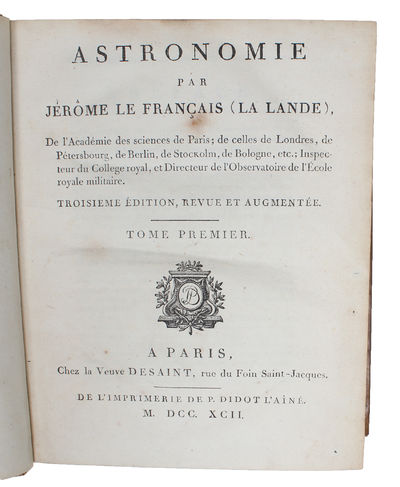 Astronomie. Troisieme Édition, revue et augmentée. 3 Vols. (photo 2)