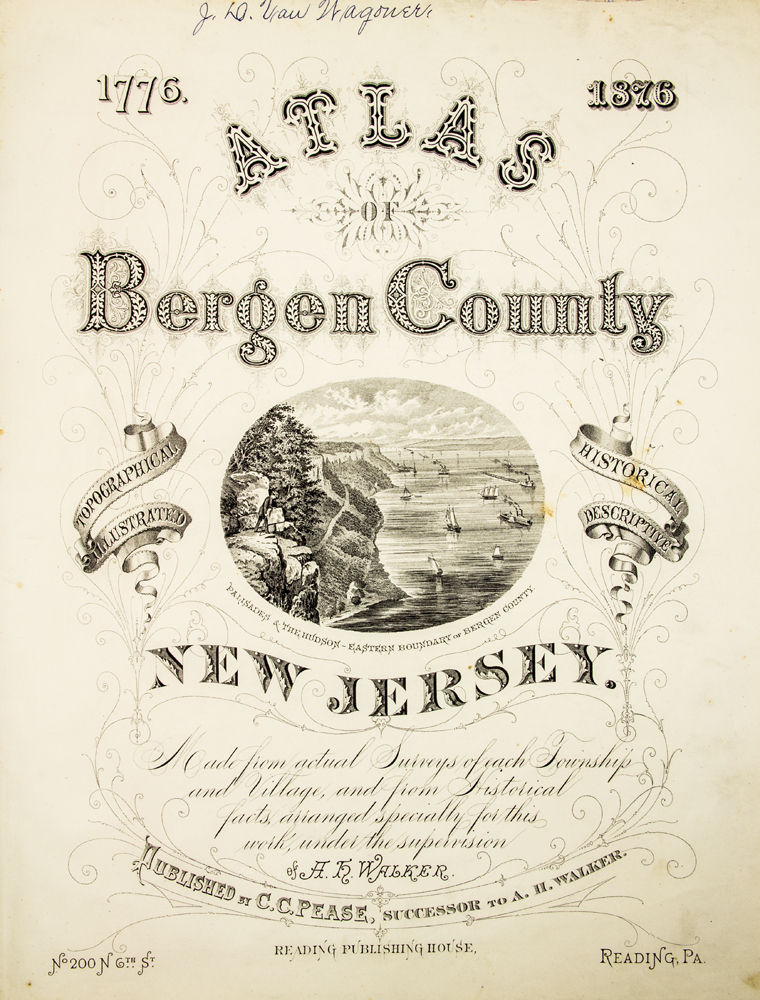Atlas of Bergen County New Jersey. by A.H; BERGEN Walker First