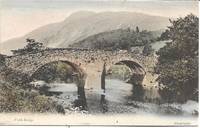 image of Tinted Photo view of Forth Bridge in Aberfoyle, SCOTLAND on Unused Circa 1910s Postcard