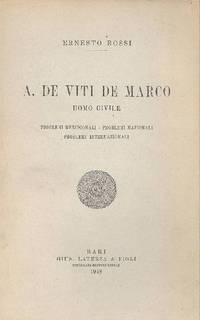 A. De Viti De Marco. Uomo civile