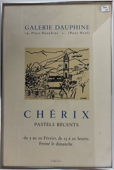 ORIGINAL "GALERIE DAUPHINE PASTELS RECENTS" EXHIBIT POSTER
