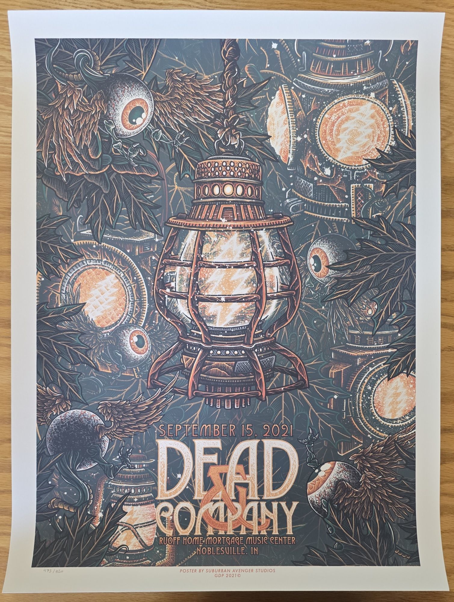 Dead & Company Poster Noblesville Ruoff Sept. 15,