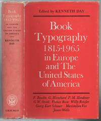 Book Typography, 1815-1965: In Europe and The United States of America