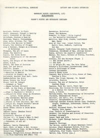 Berkeley Poetry Conference, 1965: Bibliography, Olson's Poetry and Mythology Seminars
