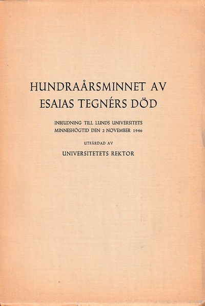 Inbjudning till den högtidlighet varmed Lunds…