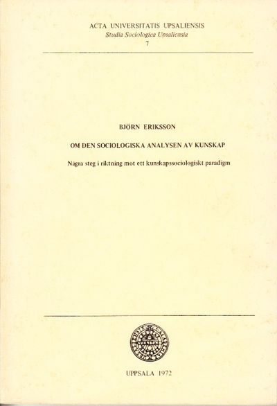 Om den sociologiska analysen av kunskap. Några…