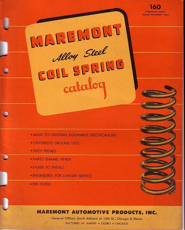 Maremont Alloy Steel Coil Spring Catalog December 1953