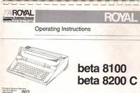 cover of BETA 8100 BETA 8200 C Operating Instructions