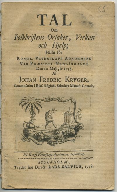 Tal om folkbristens orsaker, verkan och hjelp;…