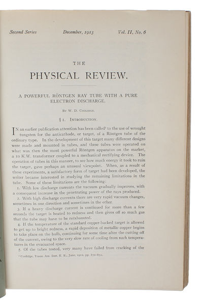 A Powerful Röntgen Ray Tube with a Pure Electron Discharge. - ["THE SINGLE MOST IMPORTANT EVENT IN THE PROGRESS OF RADIOLOGY"] (photo 2)