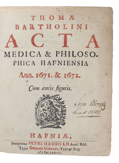 Acta Medica & Philosophica Hafniensia. Ann.…