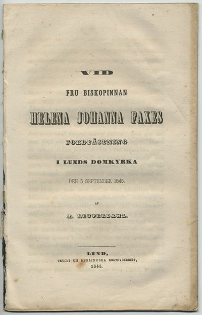 Vid fru biskopinnan Helena Johanna Faxes…