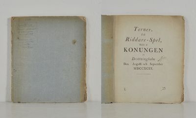 Torner- och riddare-spel, hållit af konungen på…