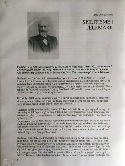 Spiritisme i Telemark